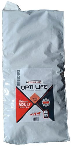 Сухой корм для собак Opti Life Для взрослых собак всех пород с чувст. пищевар, ягненок и рис (20 кг)