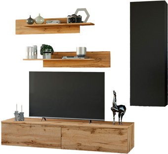 Горка Мебель-АРС Катрин №1 (дуб крафт золотой/черный)