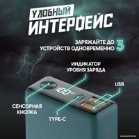 Внешний аккумулятор Olmio QX-10 10000mAh (темно-зеленый)