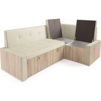 Угловой диван Мебель-АРС Таллин 191x83x121 (бархат бежевый Star Velvet 6 Light Beige)