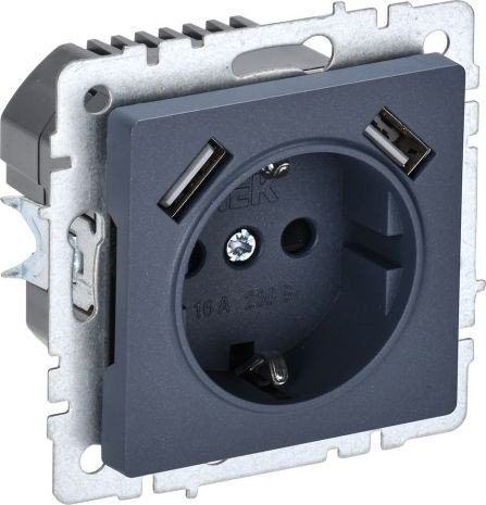 Розетка IEK Brite BR-R14-16-U21-D31-K35
