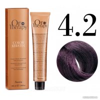 Крем-краска Fanola ORO Therapy Color Keratin 4.2 каштановый пепельный 100 мл