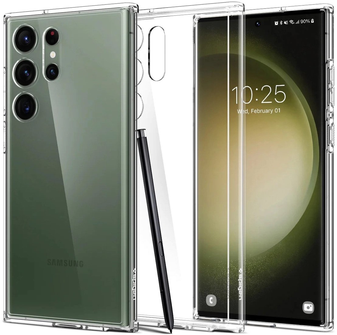 

Чехол для телефона Spigen Ultra Hybrid для Galaxy S23 Ultra ACS05617 (прозрачный)