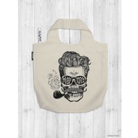 Сумка шоппер JoyArty Курящий череп с усами bstl_40067