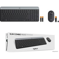 Офисный набор Logitech MK470 Slim Wireless Combo 920-009206 (графитовый)