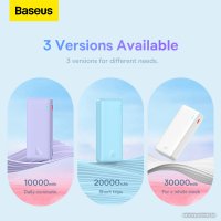 Внешний аккумулятор Baseus Airpow Fast Charge Power Bank 20W 10000mAh (сиреневый) + брендированный брелок Baseus