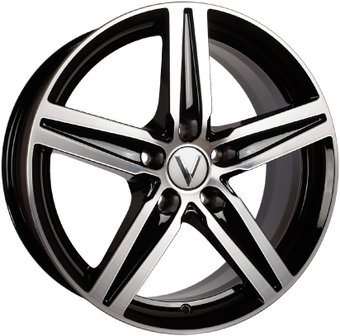 Литые диски Vector B274 17x7" 5x114.3мм DIA 66.1мм ET 45мм Алмаз черный