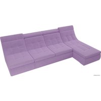 Модульный диван Лига диванов Холидей люкс 105566 (микровельвет, сиреневый)