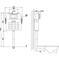 Унитаз подвесной Roxen Attach 966940 (кнопка хром глянец)