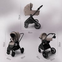 Универсальная коляска Bubago Gaudi Classic 3в1 BG 212-2 (теплый бежевый)