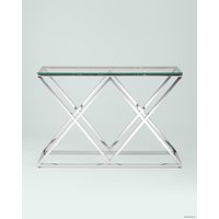 Консольный стол Stool Group Инсигния 115x30 ECST-026 (прозрачное стекло/сталь серебристый)