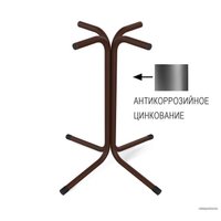 Кухонный стол Sheffilton SHT-TU7-1/60/60 ЛДСП (коричневый муар(цинк)/черный/дуб сонома)