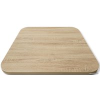 Кухонный стол Sheffilton SHT-ТU14/ЛДСП 60/60 (чёрный муар/золото/дуб сонома)