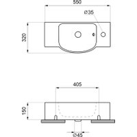 Умывальник Wellsee WC Area 151809000