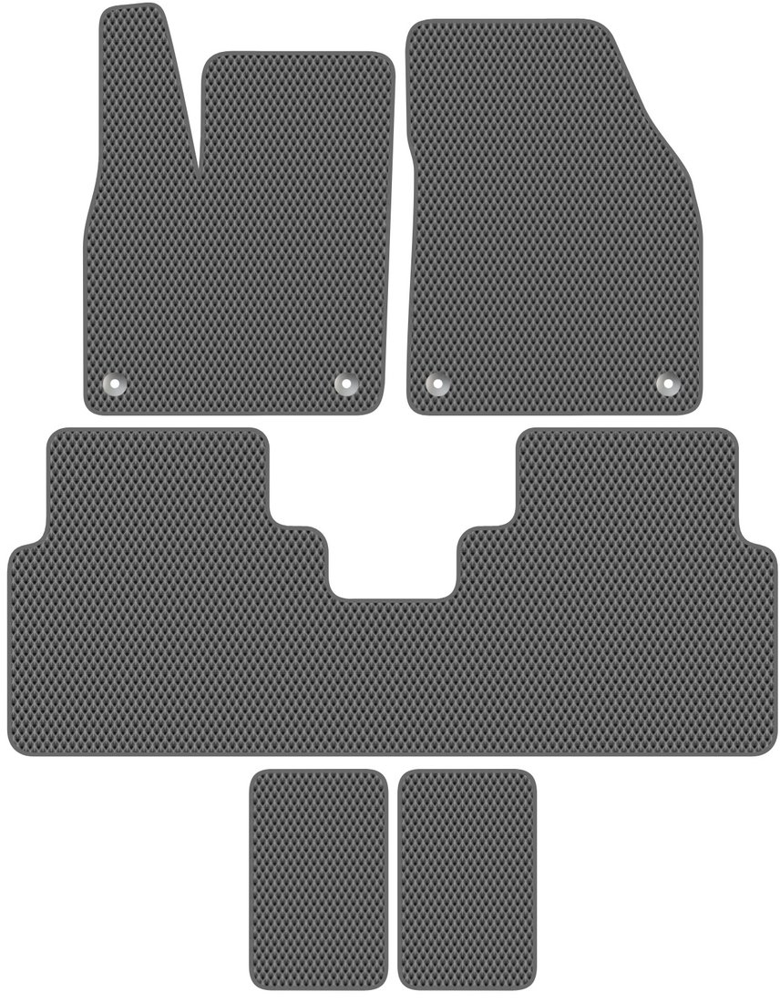 

Комплект ковриков для авто Alicosta Volkswagen ID 6 (6 месн) I (suv 6 мест / SUV) 2021 - Н.В. (серый, ромб)