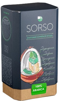 Кофе Sorso Ethiopia Sidamo Grade 2 Ato Tona в зернах 250 г