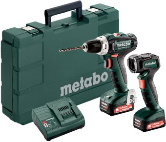 Дрель-шуруповерт Metabo PowerMaxx BS 12 601036900 (с 2-мя АКБ, кейс)