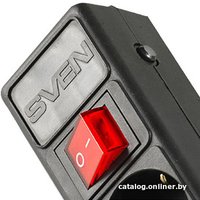 Сетевой фильтр SVEN Optima Base 5, черный, 3 м