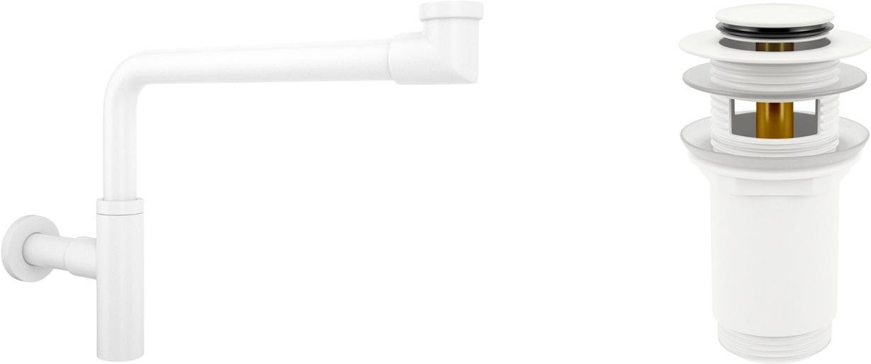 

Сифон Wellsee Drainage System 182128001 (сифон, донный клапан, матовый белый)
