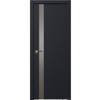 Межкомнатная дверь ProfilDoors 62U L 90x200 (черный матовый, стекло серебряный лак)