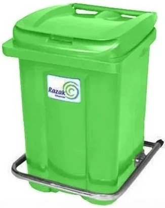 Контейнер для мусора Razak Plast с педалью 60 л (салатовый)