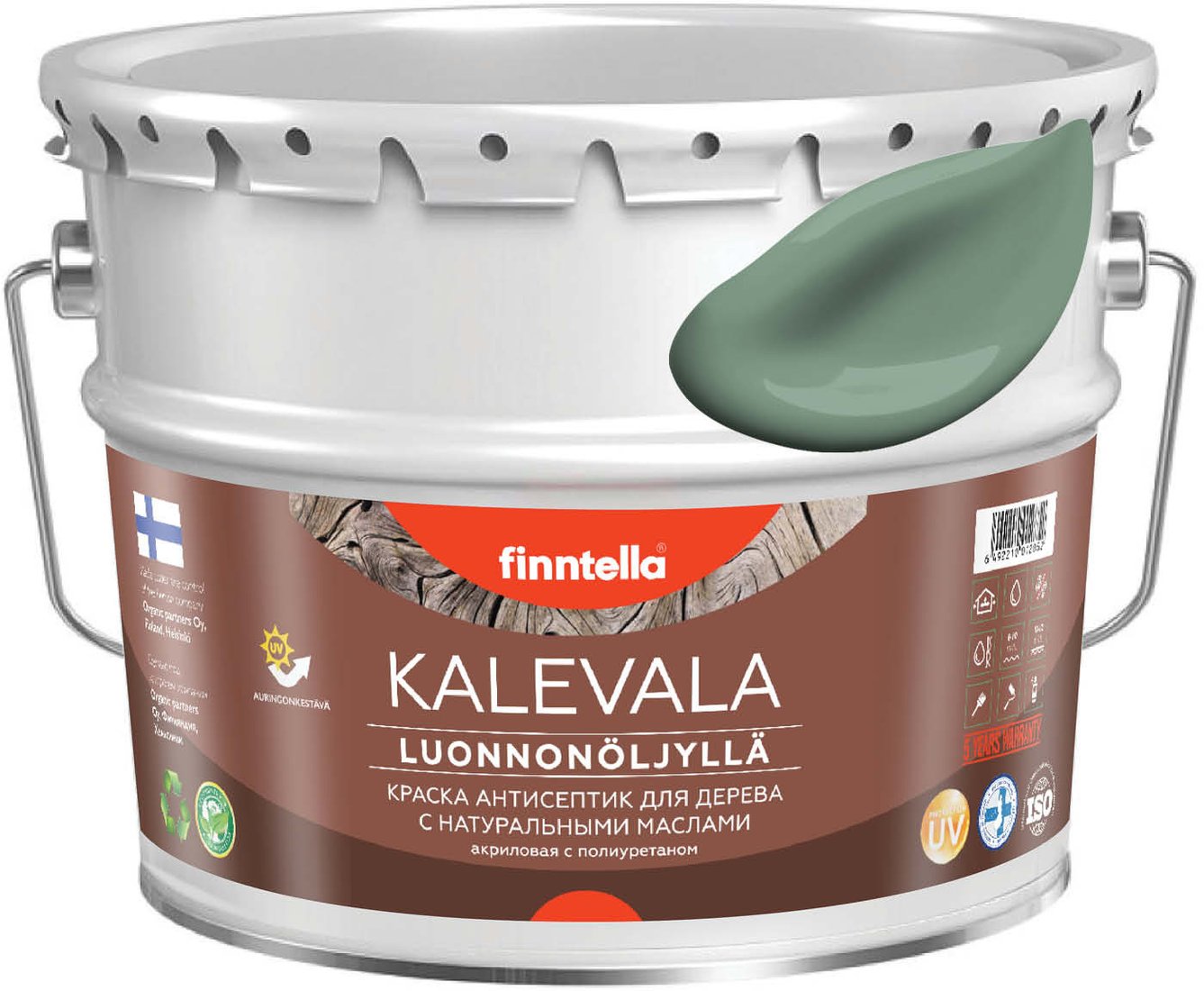 

Краска Finntella Kalevala Naamiointi F-13-1-9-FL041 9 л (зеленый)