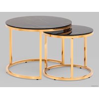 Журнальный столик Stool Group Селена (стекло черный мрамор/золото)