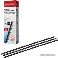 Пластиковая пружина для переплета BRAUBERG A4 8 мм 100 шт 530811 (черный)