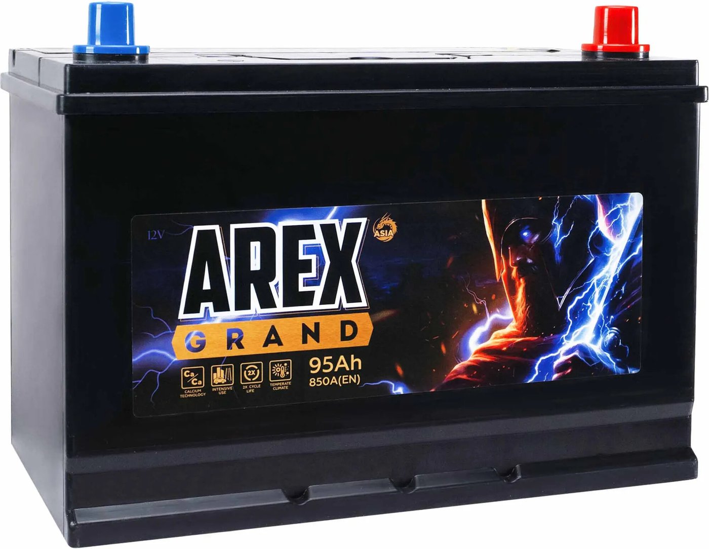 

Автомобильный аккумулятор AREX Grand Asia R+ (95 А·ч)