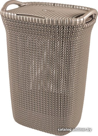 Корзина Keter Knit Laundry Hamper 57л (темно-коричневый)