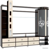 Стенка Bravo Мебель Палермо бар справа (дуб венге/дуб молочный)