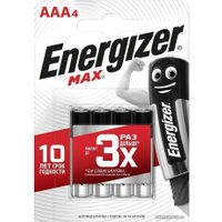 Батарейка Energizer MAX E92 LR03/AAA BP4/48 4 шт