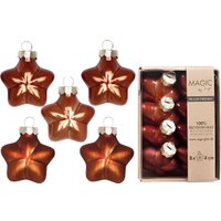 Елочная игрушка Inge's Christmas Graceful Glamour Звезды 16408P047 (8шт, терракотовый)