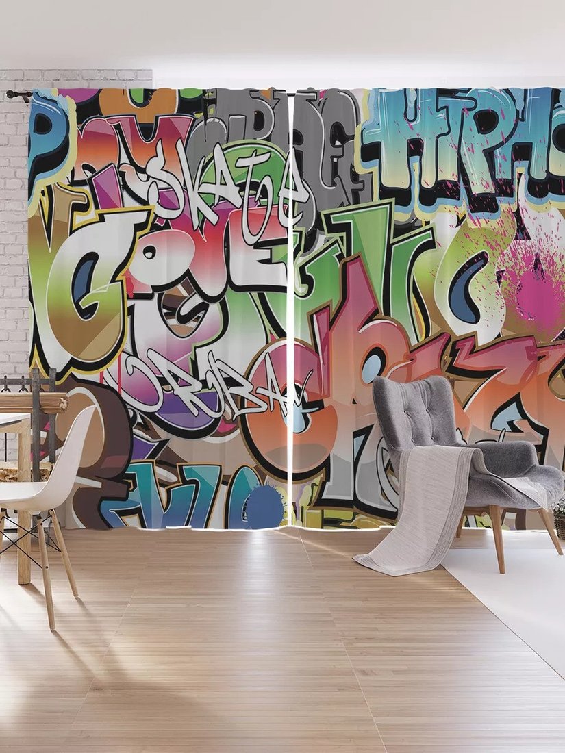 

Комплект штор JoyArty Яркий граффити p_65121 (145x265)