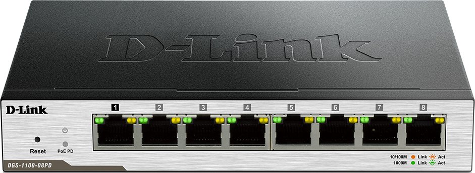 

Настраиваемый коммутатор D-Link DGS-1100-08PD/B1B
