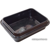 Туалет-лоток Сибирская кошка Премиум с бортиком (черный)