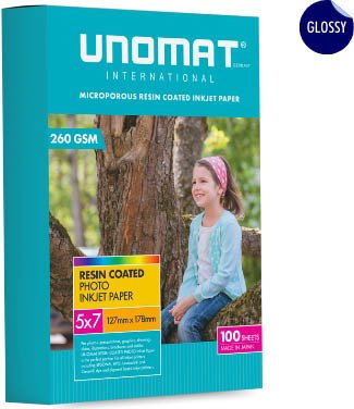 Фотобумага UNOMAT Inkjet Photo Paper 5x7 Glossy 5х7 260 гр/м2 100 л UNM-PP-5X7-GL