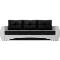 Диван Лига диванов Сатурн 101040 (экокожа, черный/белый)