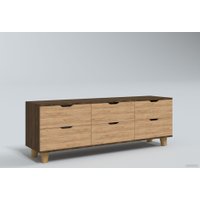 Комод Миркомодоф Майн 16 (дуб бурбон/дуб крафт золотистый)