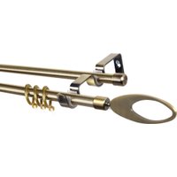 Карниз для штор Sundays Home Лайт Эллипс 16мм+16мм двухрядный (антик, 1.8м)