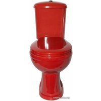 Унитаз напольный Оскольская керамика Дора Стандарт горизонтальный выпуск (красный)