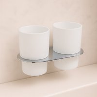 Набор стаканов для зубной щетки и пасты Lauter 21SH2081 (Chrome)