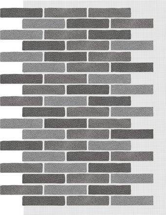 Декоративный кирпич АМК Клинкер микс № 200 (серый микс)