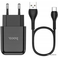 Сетевое зарядное Hoco N2 USB Type-C (черный)