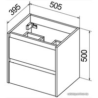  BelBagno Тумба под умывальник Kraft 39-500/390-2C-SO-PP (pino pasadena)