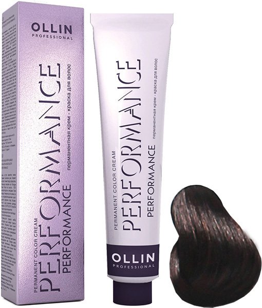 

Крем-краска для волос Ollin Professional Performance 4/71 шатен коричнево-пепельный