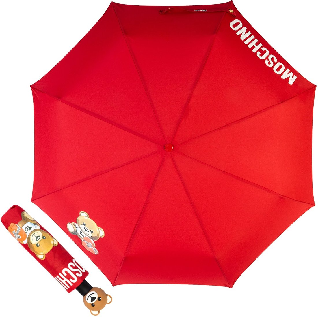 

Складной зонт Moschino 8080-OCA Gift Bear Red