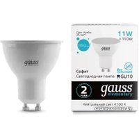 Светодиодная лампочка Gauss Elementary MR16 11W 850lm 4100K GU10 13621