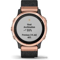 Умные часы Garmin Fenix 6s Sapphire (розовое золото/черный)