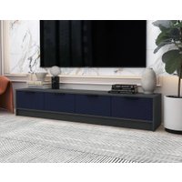 Тумба Интерлиния ТВ Концепт КТ-ТВ4-35 Техно (антрацит/индиго)